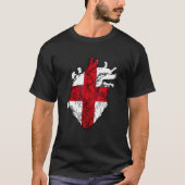 T-shirt Anglais Coeur Angleterre Drapeau St George's Cross (Devant)