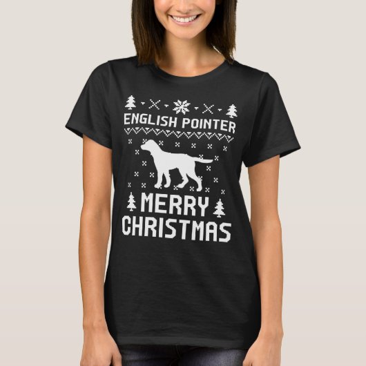 T-shirt ANGLAIS de chandails de Joyeux Noël (Devant)