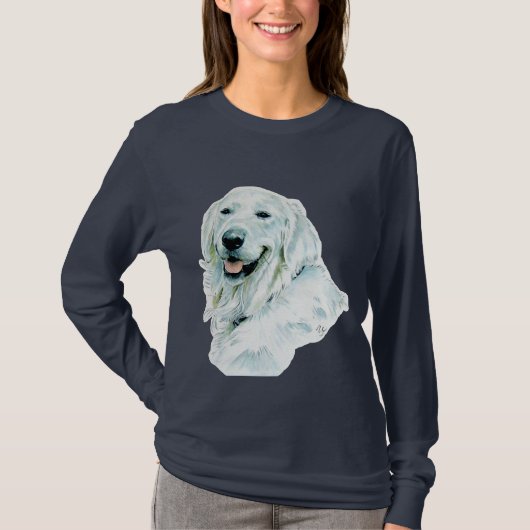 T-shirt anglais de golden retriever (Devant)