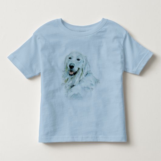 T-shirt anglais de golden retriever (Devant)