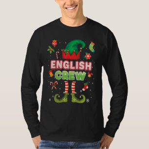 T-shirt Anglais Elf Crew Christmas Père Noël Helper Sweer 