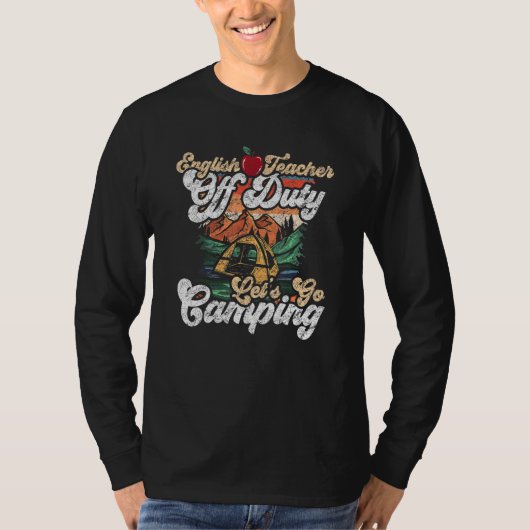 T-shirt Anglais Hors Service Permet De Camper Pour Un Camp (Devant)