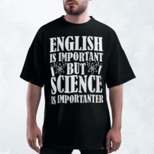 T-shirt Anglais Important Mais Science Drôle Enseignant Di