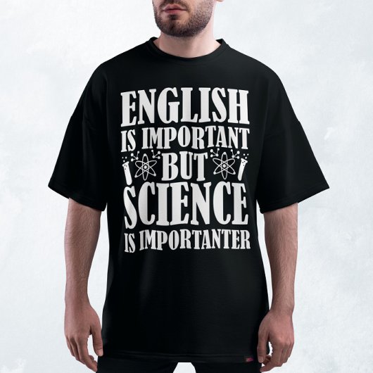 T-shirt Anglais Important Mais Science Drôle Enseignant Di
