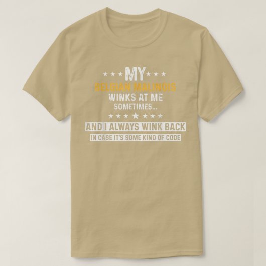 T-shirt Anglais Malinois Funny Chien Amant Puppy Animateur (Design devant)