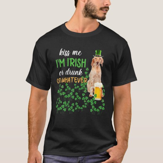 T-shirt Anglais Setter Kiss Me Je suis Irlandais, Irlandai (Devant)