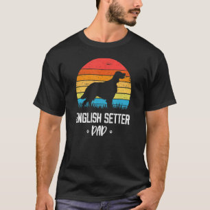 T-shirt Anglais Setter Papa Retro Vintage