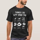 T-shirt Anglais Setter Things Do Spare Time Chien Maman Pa (Devant)