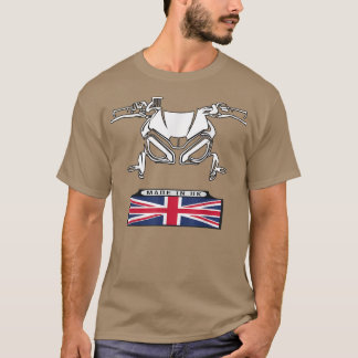 T-shirt Anglais Speed Motorcycle Lover Né en Royaume-Uni S
