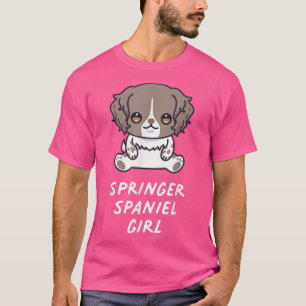 T-shirt Anglais Springer espagnol fille Kawaii Amoureux de