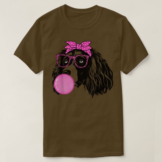 T-shirt Anglais Springer Spaniel avec bulle de gomme banda (Design devant)