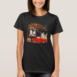 T-shirt Anglais Springer Spaniel Bunny Ear Camion Rouge Av