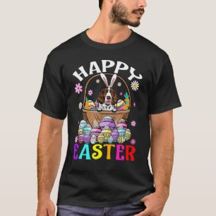T-shirt Anglais Springer Spaniel Chien Happy Bunny de Pâqu