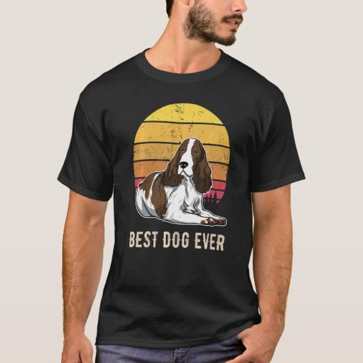 T-shirt Anglais Springer Spaniel Dog Sunset 33 (Devant)