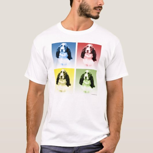 T-shirt Anglais Springer Spaniel Pop (Devant)