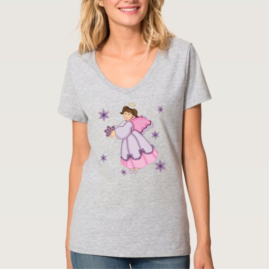 T-shirt Angle de flocon de neige (Devant)