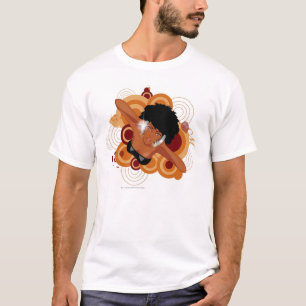 T-shirt Angle d'une femme appréciant la musique avec des