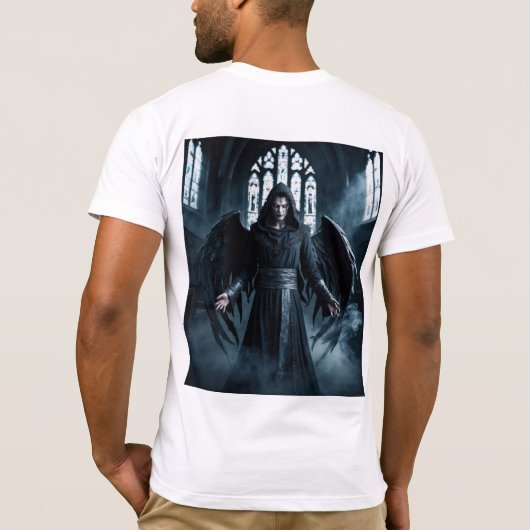 T-shirt Angle foncé avec bord (Dos)