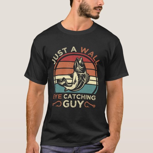 T-shirt Angler Fisherman & Walleye Fishing (Devant)