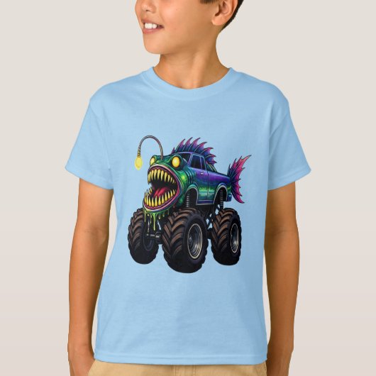 T-shirt Anglerfish Monster Truck (Devant)