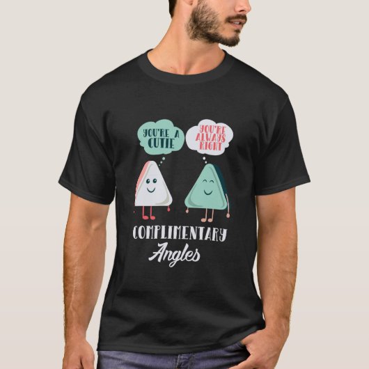 T-shirt Angles complémentaires dragueur Prof de maths drôl (Devant)