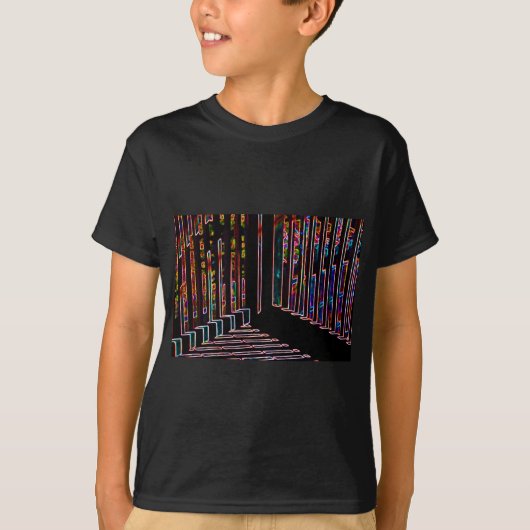T-shirt Angles Et Lignes 2 Chemises Foncé Enfants (Devant)