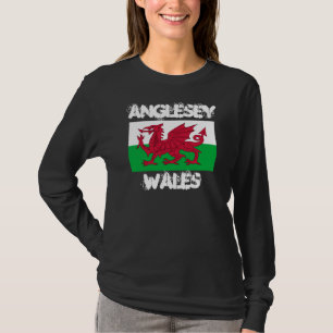 T-shirt Anglesey, Pays de Galles avec drapeau gallois