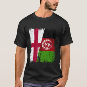 T-shirt Angleterre Afghanistan Demi-Drapeau Anglais Hérita