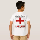 T-shirt Angleterre Anglais Drapeau Noir Personnalisation (Dos entier)