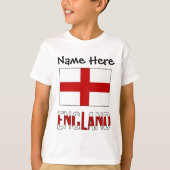 T-shirt Angleterre Anglais Drapeau Noir Personnalisation (Devant)