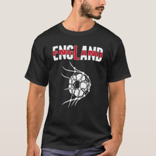 T-shirt Angleterre Bal De Football En Net Support Anglais