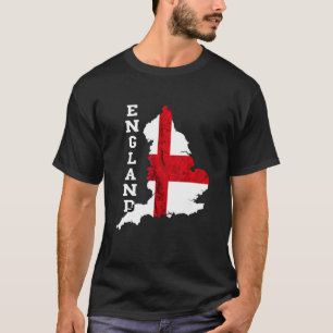 T-shirt Angleterre Carte St George's Cross Français Drapea