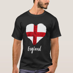 T-shirt Angleterre Coeur St George's Cross Angleterre Drap