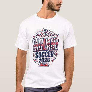 T-shirt Angleterre Football 2026 Football Gras Typographie