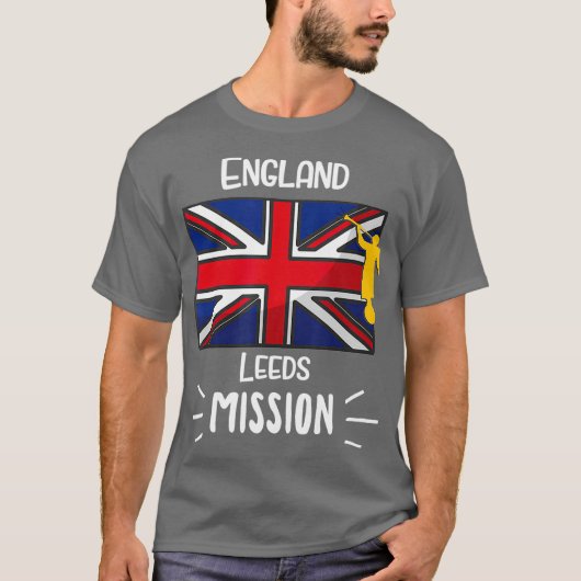 T-shirt Angleterre Leeds Mormon LDS Mission Missionnaire D (Devant)