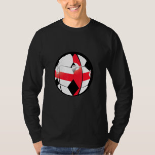 T-shirt Angleterre National Drapeau de football Ball Fan J