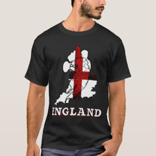 T-shirt Angleterre Rugby English Drapeau et joueur de rugb