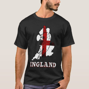 T-shirt Angleterre Rugby English Drapeau et joueur de rugb