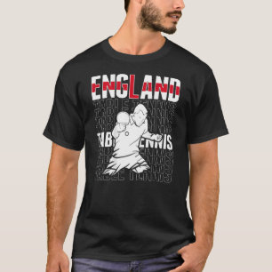 T-shirt Angleterre Table Tennis Support Anglais Ping Pong