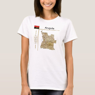 T-Shirt Angola Carte + Drapeau + Titre