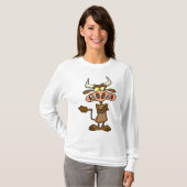 T-shirt Angry Cartoon Bull Funny Grumpy (Devant entier)