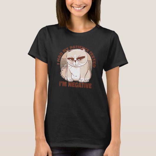 T-shirt Angry Cat Bad Attitude Anxiety Stress Antisocial A (Devant)