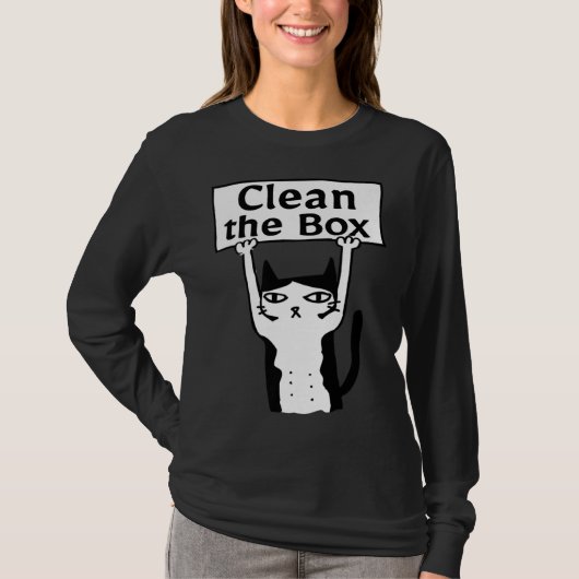 T-shirt Angry Cat Clean The Box Kitten Adopt Forbidden Res (Devant)