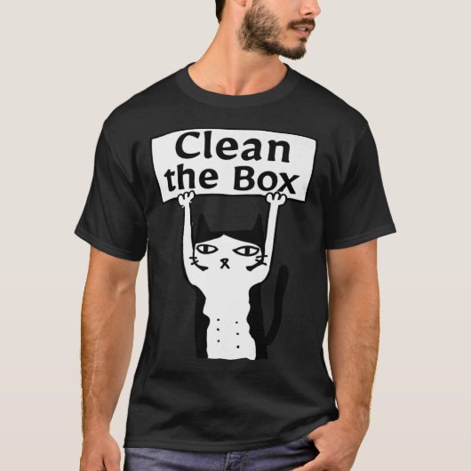 T-shirt Angry Cat Clean The Box Kitten Adopt Forbidden Res (Devant)