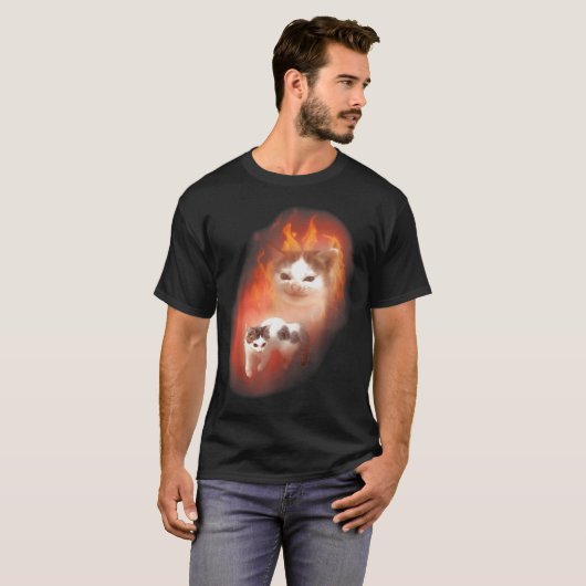 T-shirt Angry Cat Meme Funny Silly Cat Kitten Lover Humor (Devant entier)