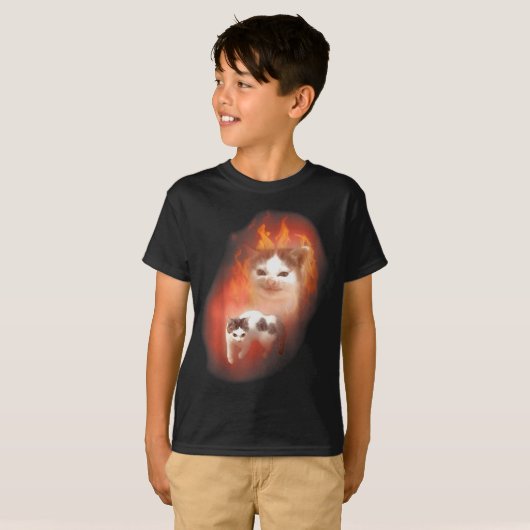 T-shirt Angry Cat Meme Funny Silly Cat Kitten Lover Humor (Devant entier)