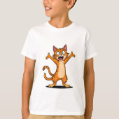 T-shirt Angry Orange Tabby Cat Cartoon (Devant)