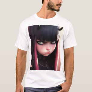 T-shirt Angry Punk Rocker Girl