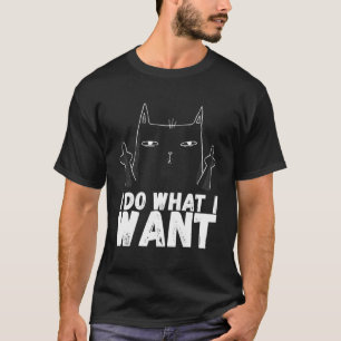 T-shirt Angrycats Sarcastique Chat Noir Chat Humour 1