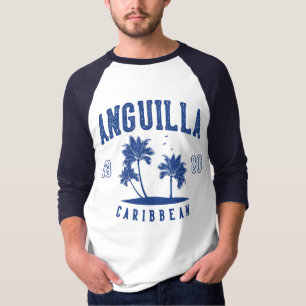 T-shirt Anguilla Palmier des Caraïbes 1980